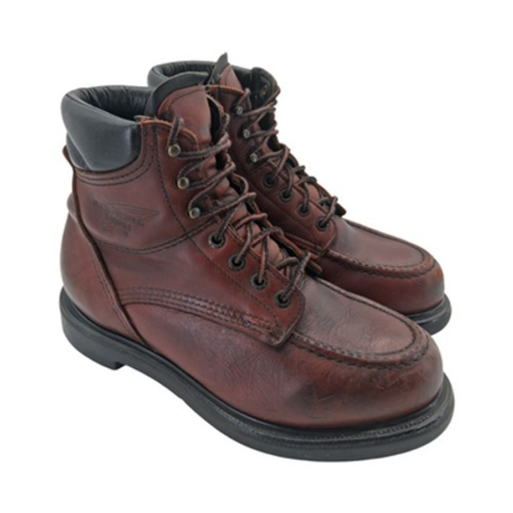 Red Wing Vintsge Shoes Boots Mens 6.5 EE Brown Leather Moc Toe Combat Work USA